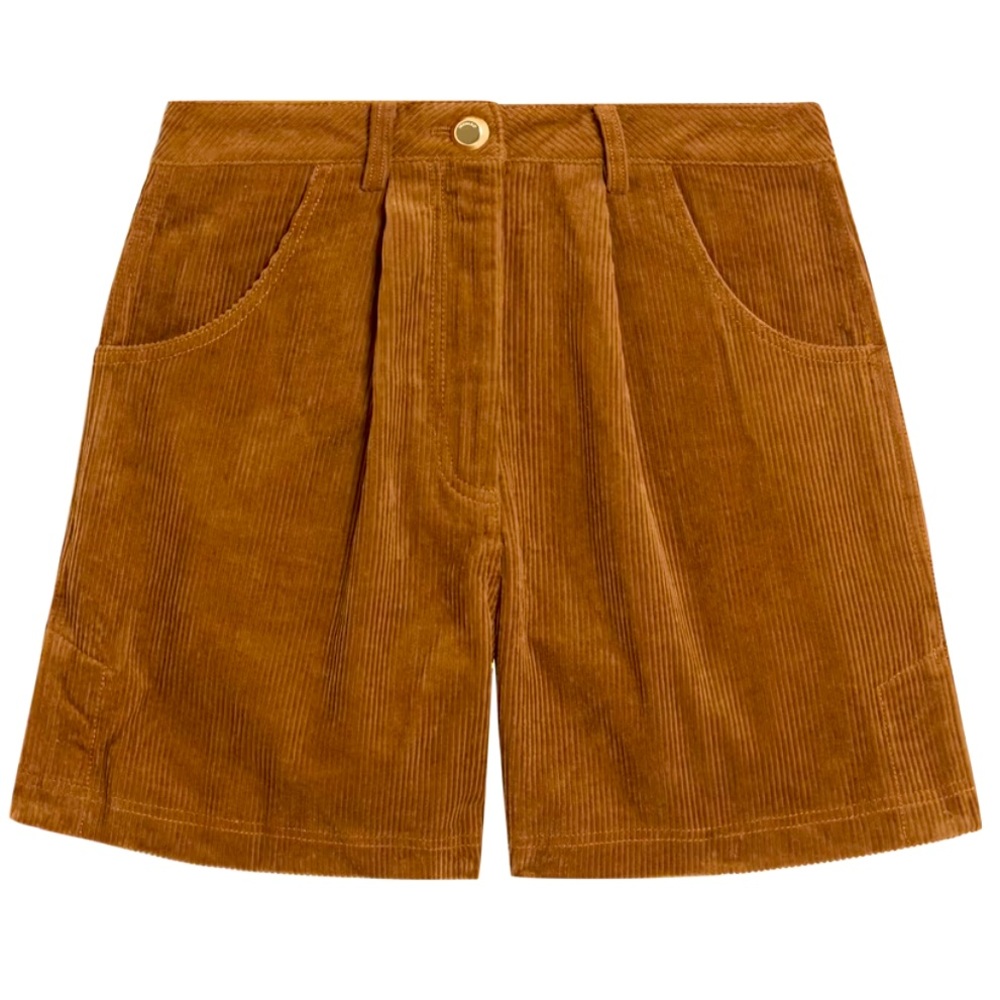 NWT Farm Rio Caramel Brown Corduroy Women Shorts